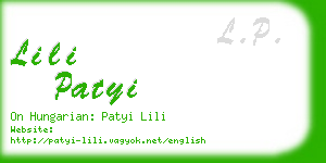 lili patyi business card